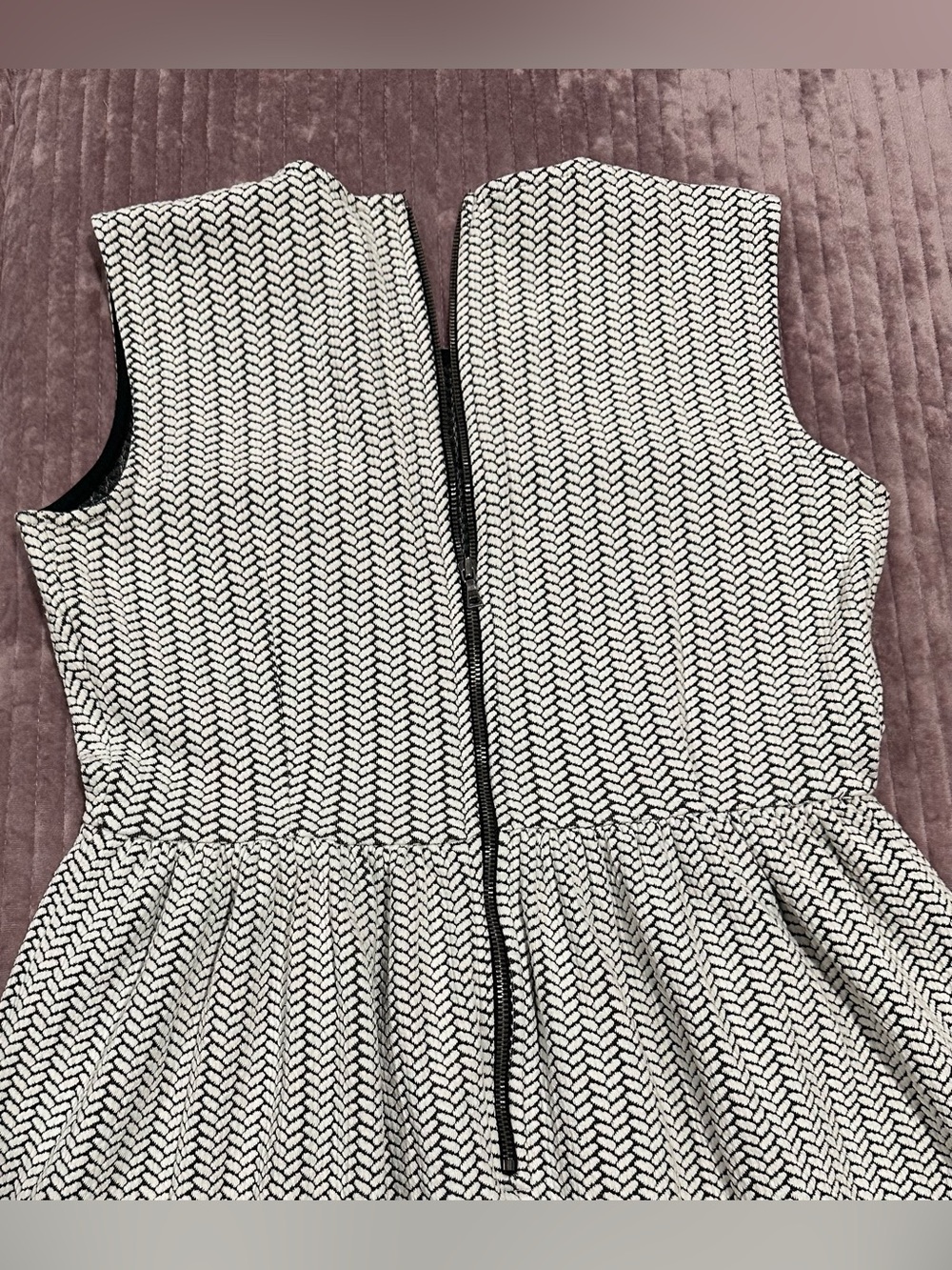LOFT Fall Textured Sweater - ish Capsule Wardrobe Chevron Dress - Picture 5 of 8